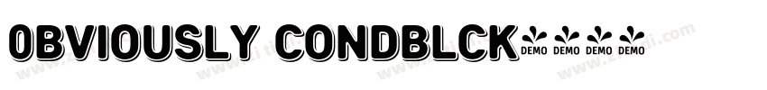 0bviously CondBlck字体转换